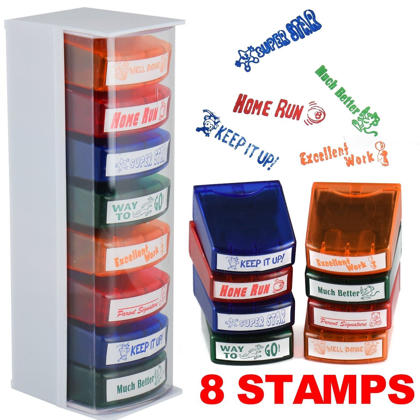 Set of 8 Ink School Stamps - SCH-20 5060345238419 5060138813847